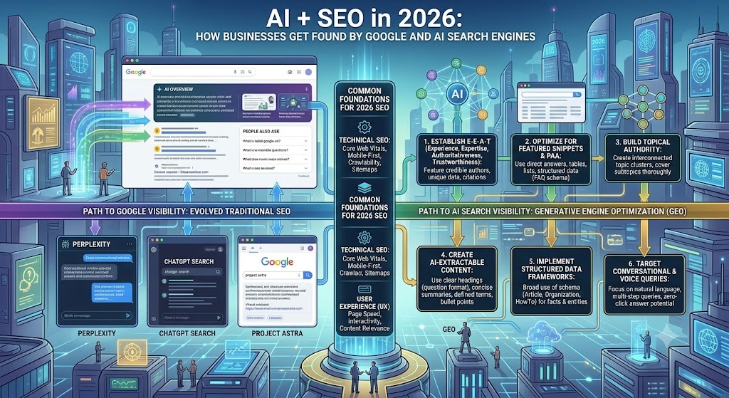 AI + SEO in 2026: How Businesses Can Get Found by Google and AI Search Engines