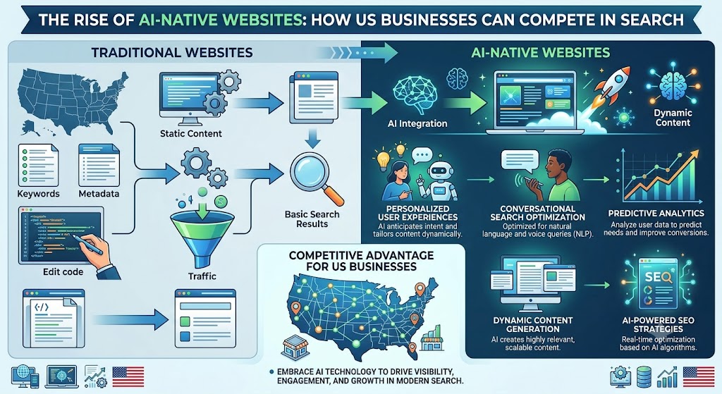 The Rise of AI-Native Websites: How US Businesses Can Compete in Search